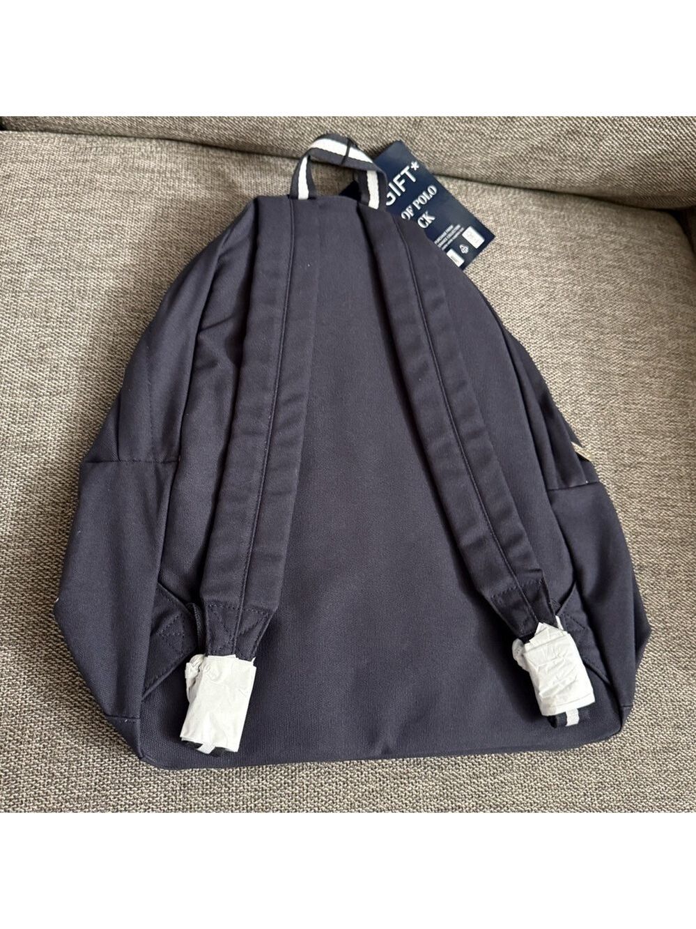Polo Ralph Lauren Navy Canvas Backpack New - Picture 8 of 12